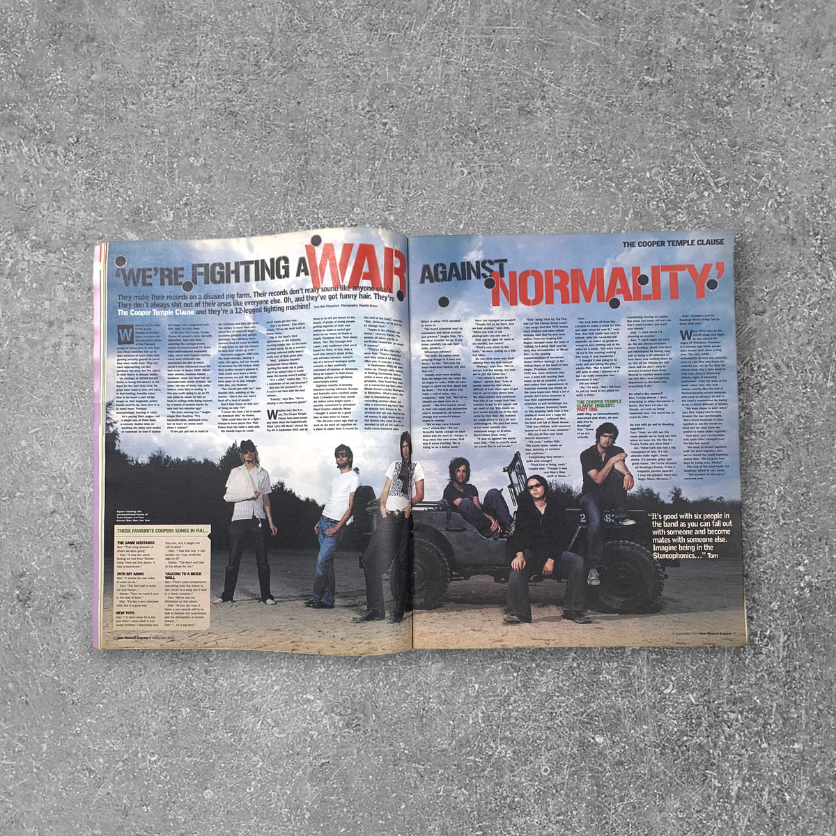 2003 The Cooper Temple Clause - A War Against Normality - NME Magazine