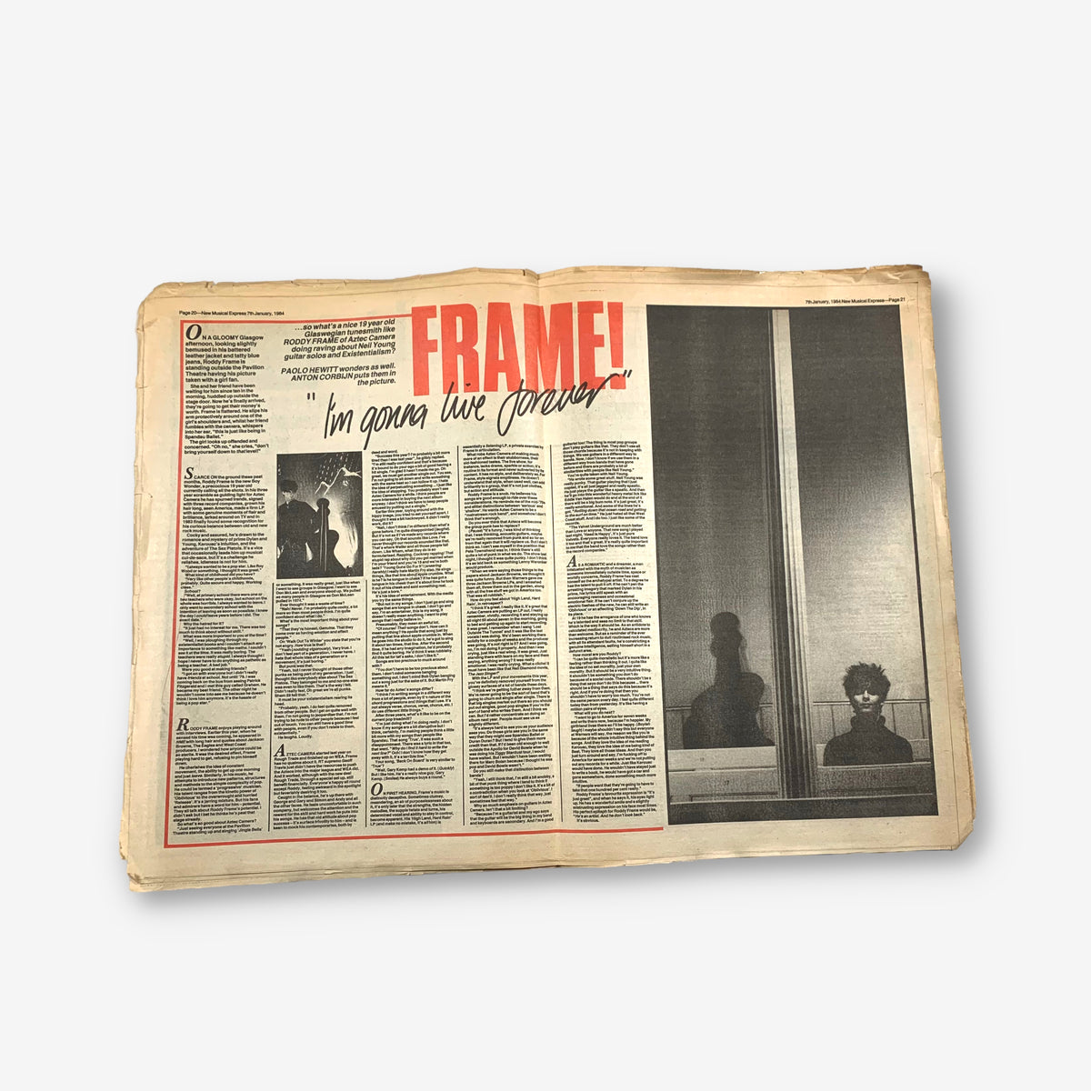 1984 Roddy Frame & Gary Kemp - NME Magazine
