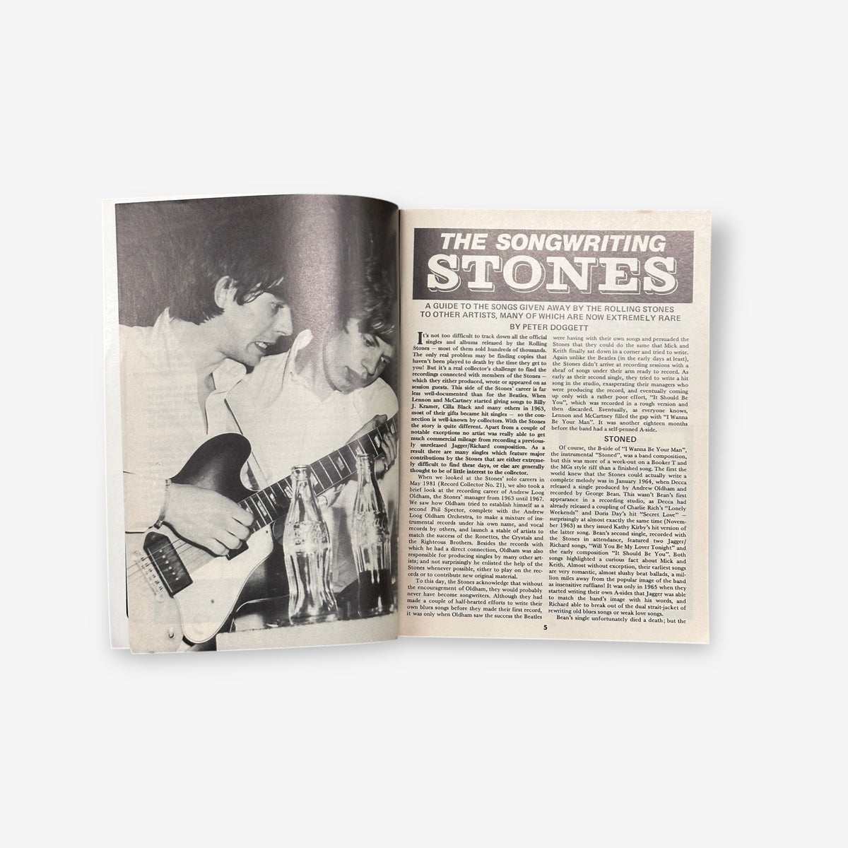 1982 The Rolling Stones - The Songwriting Stones - Record Collector Magazine No.37