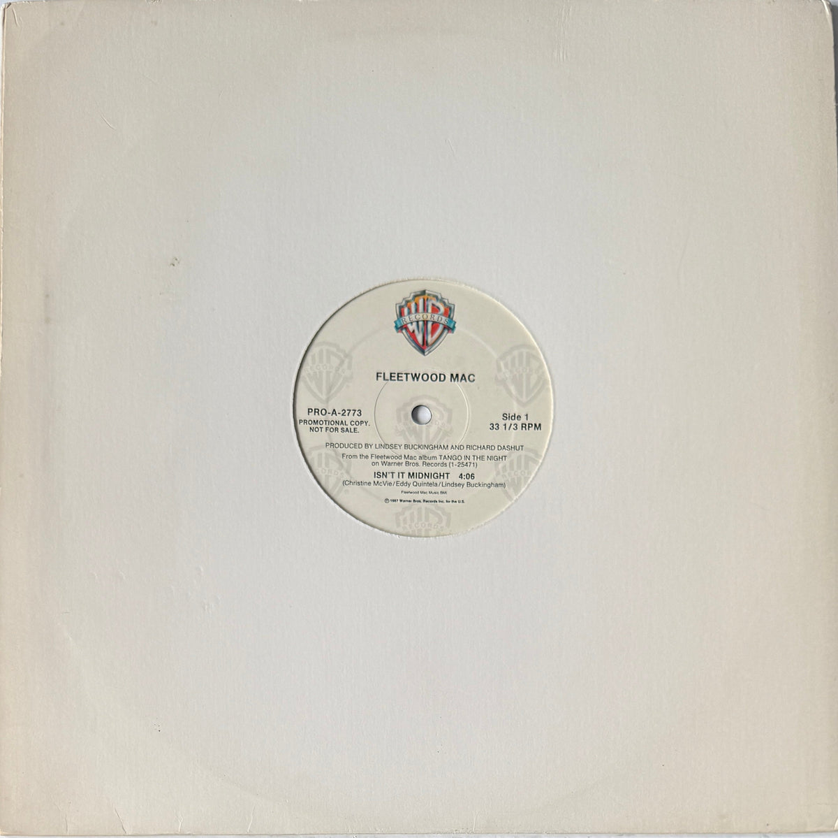 Fleetwood Mac – Isn’t It Midnight Pop Rock – 1988 Label: Warner Bros. Records Format: 12" Vinyl, 33⅓ RPM, US Promo Pressing