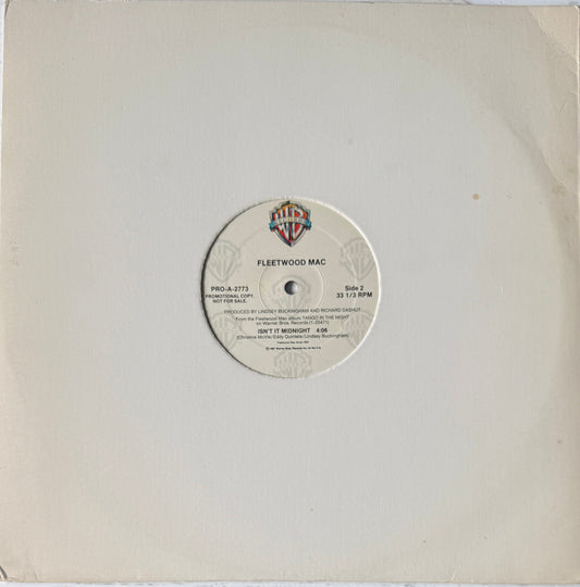 Fleetwood Mac – Isn’t It Midnight Pop Rock – 1988 Label: Warner Bros. Records Format: 12" Vinyl, 33⅓ RPM, US Promo Pressing
