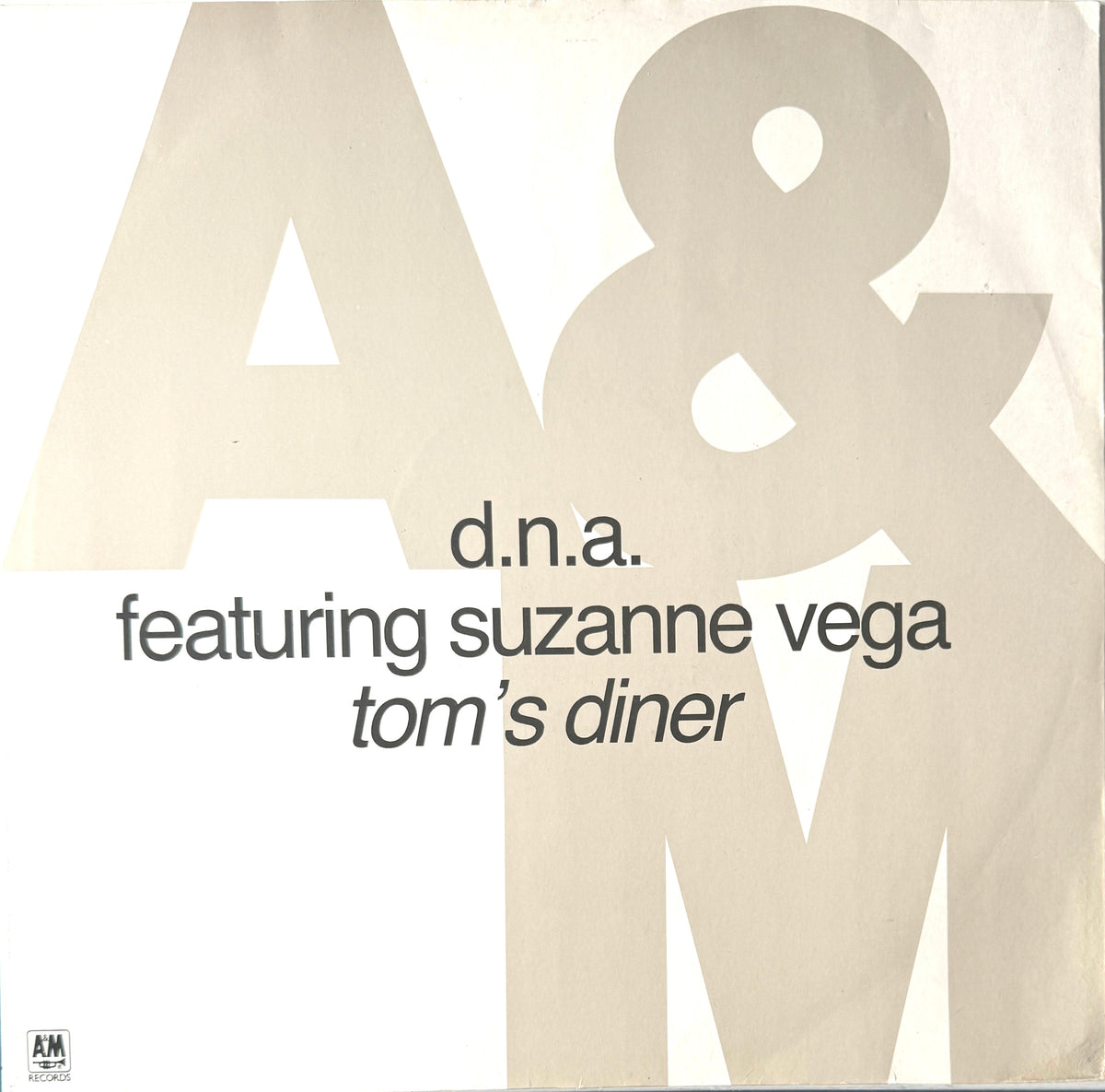 D.N.A. featuring Suzanne Vega – Tom's Diner (1990) – 12" Electronic Vinyl