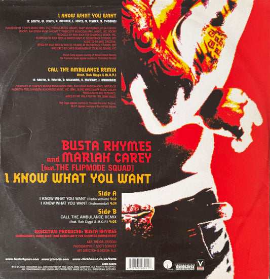 Busta Rhymes &amp; Mariah Carey feat. Flipmode Squad – I Know What You Want (2003) – 12" Hip Hop Vinyl