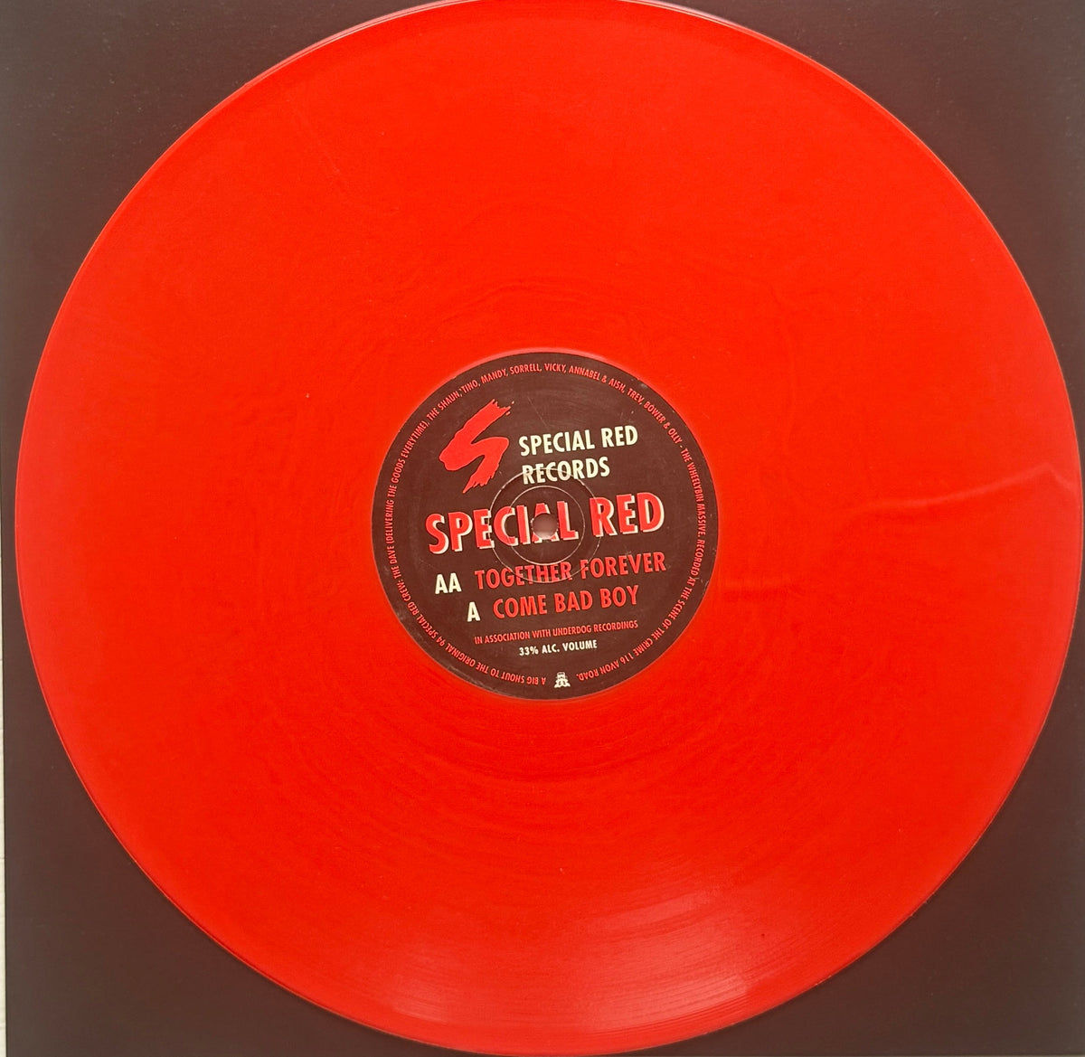 Special Red Come Bad Boy Red 12” Vinyl