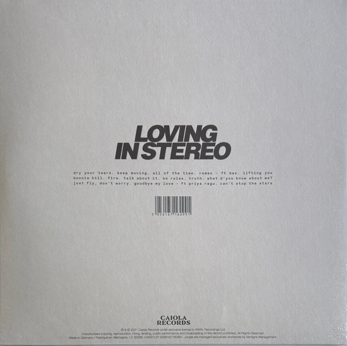 Jungle – Loving In Stereo – Caiola Records