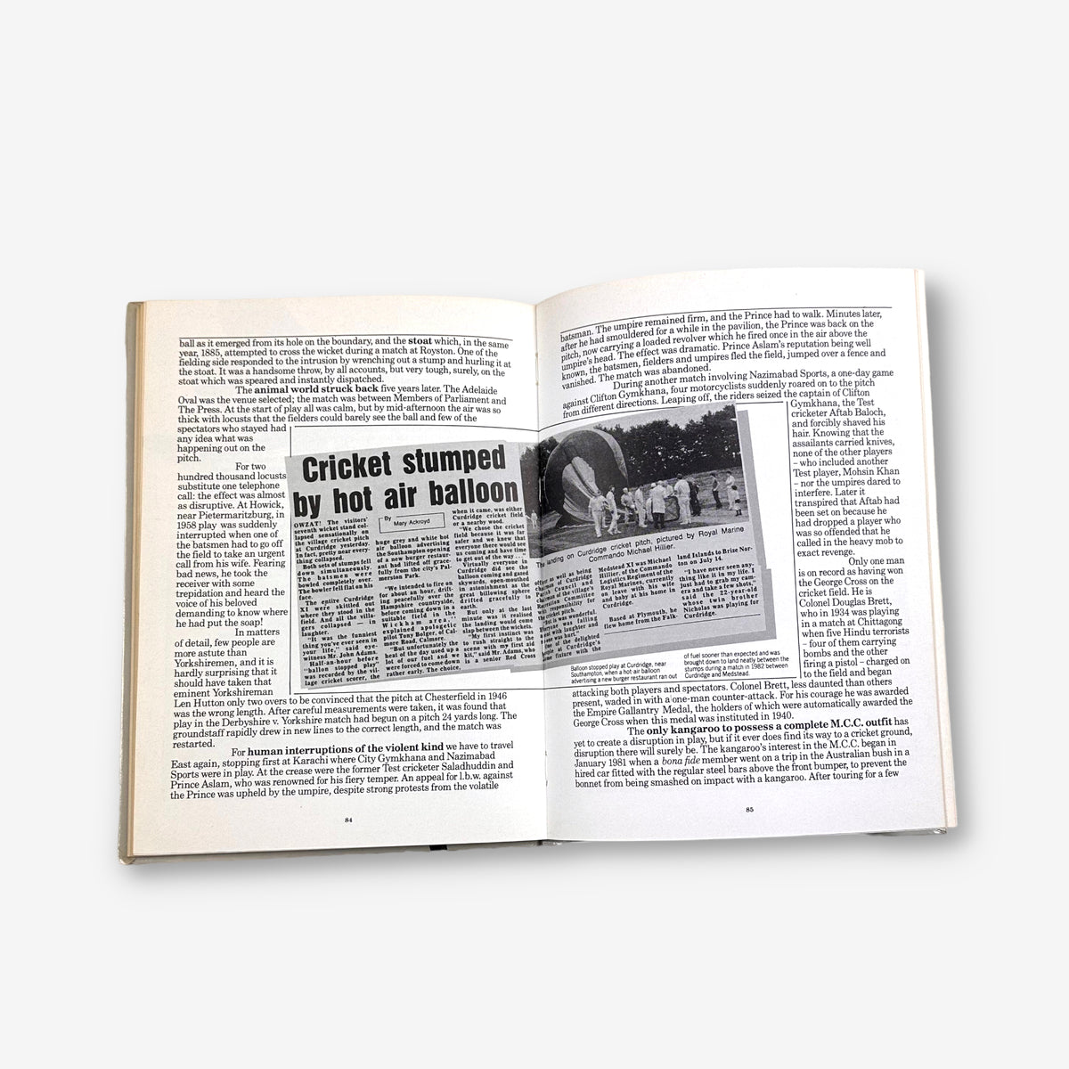 The Cricketer Book Of Cricket Disasters & Bizarre Records - 1983 Hardcover Book (Mike Brearley)