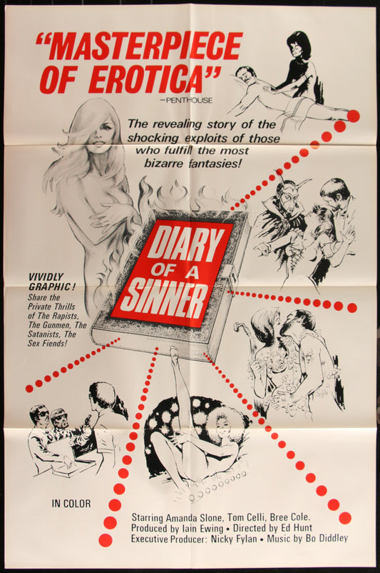 Diary Of A Sinner (1974) Original US One Sheet Movie Poster