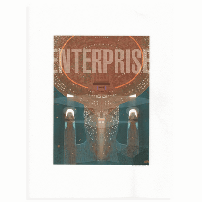✨ RARE PRINT: Enterprise-D Print by William Budge (Eaglemoss/Hero Collector) SPECIAL ISSUE #1