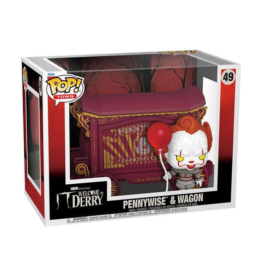 Funko It-Welcome to Derry POP! Town Vinyl Figure Pennywise & Wagon