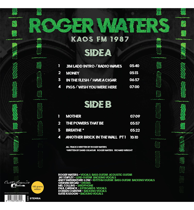 Roger Waters – KAOS FM 1987: Live in Québec (12-Inch Album on 180g Vinyl)