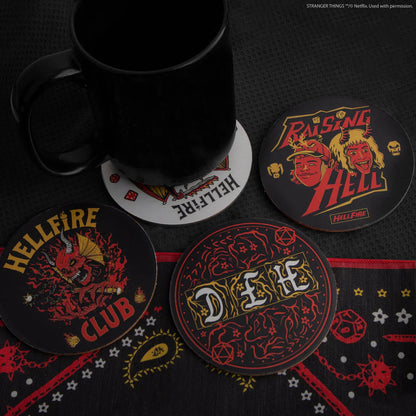 Stranger Things Set of 4 Coasters Hellfire Club CR4181