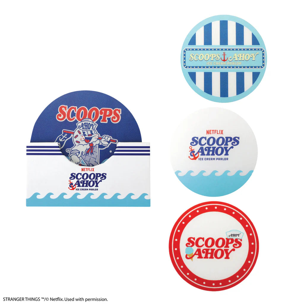 Stranger Things Set of 4 Coasters Scoops Ahoy CR4180