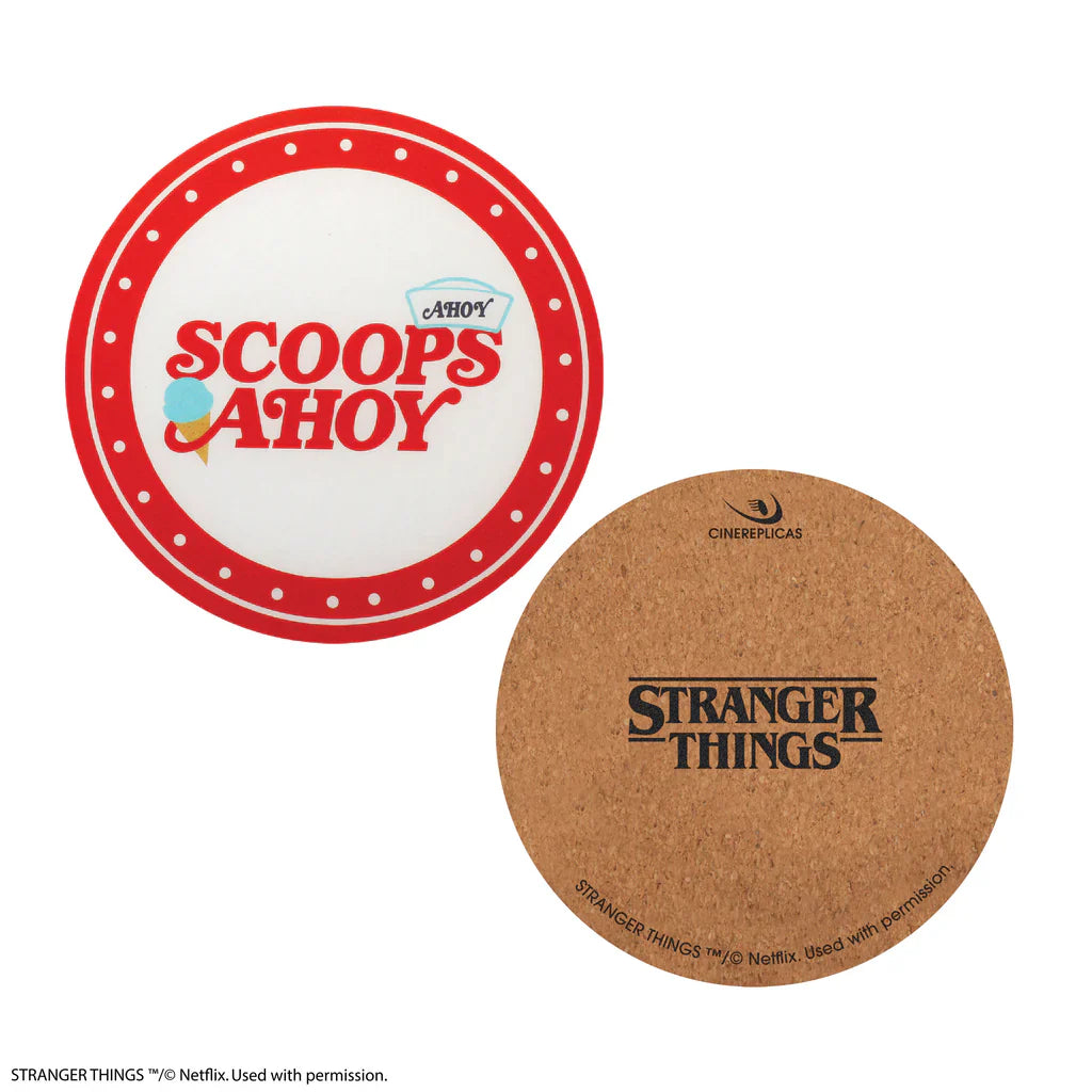 Stranger Things Set of 4 Coasters Scoops Ahoy CR4180