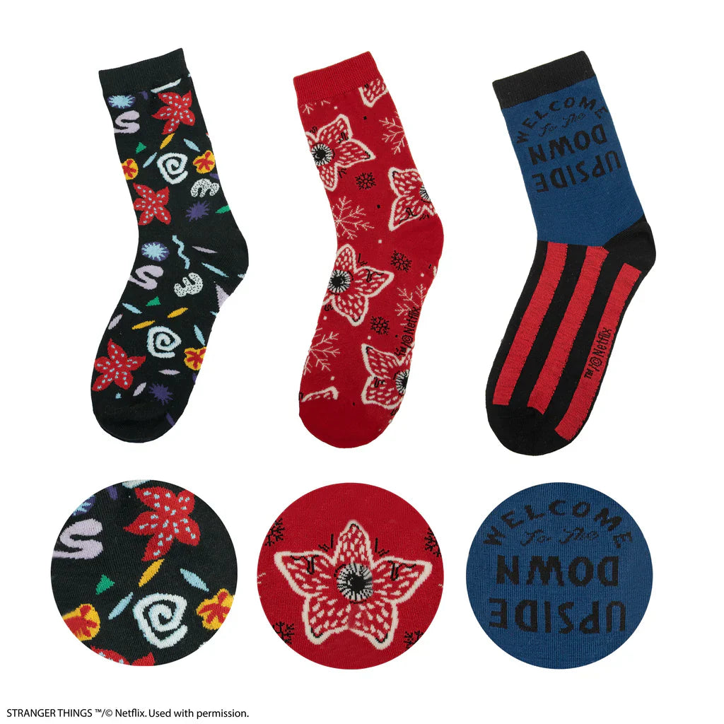 Socks Set of 3 Stranger Things CR1686