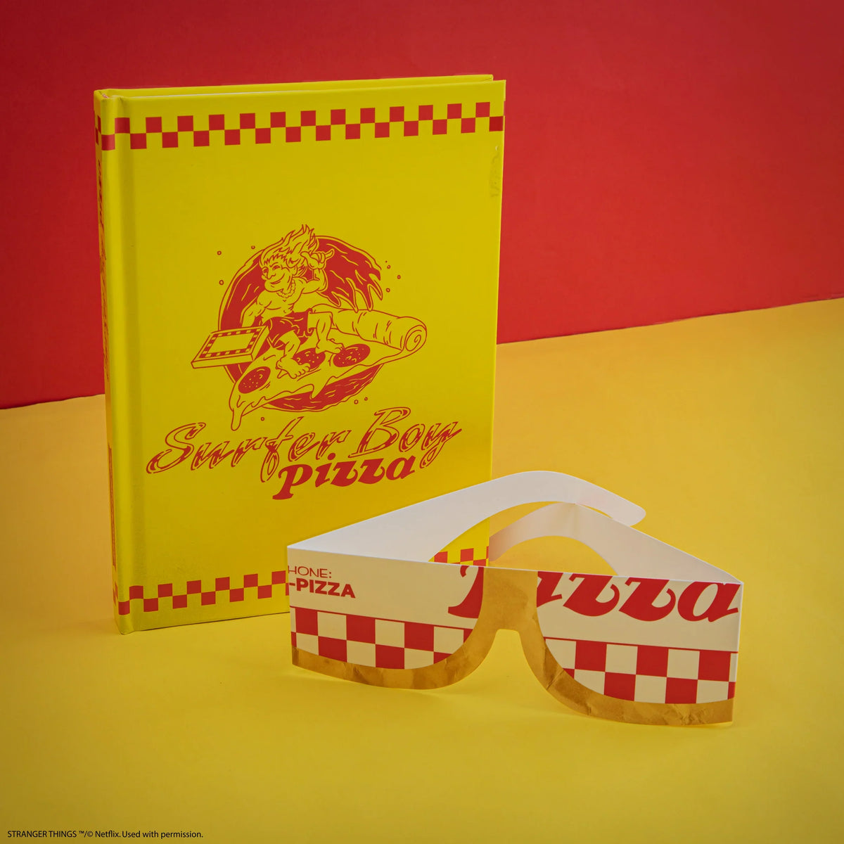Stranger Things Hardcover Notebook Surfer Boy Pizza CR5184