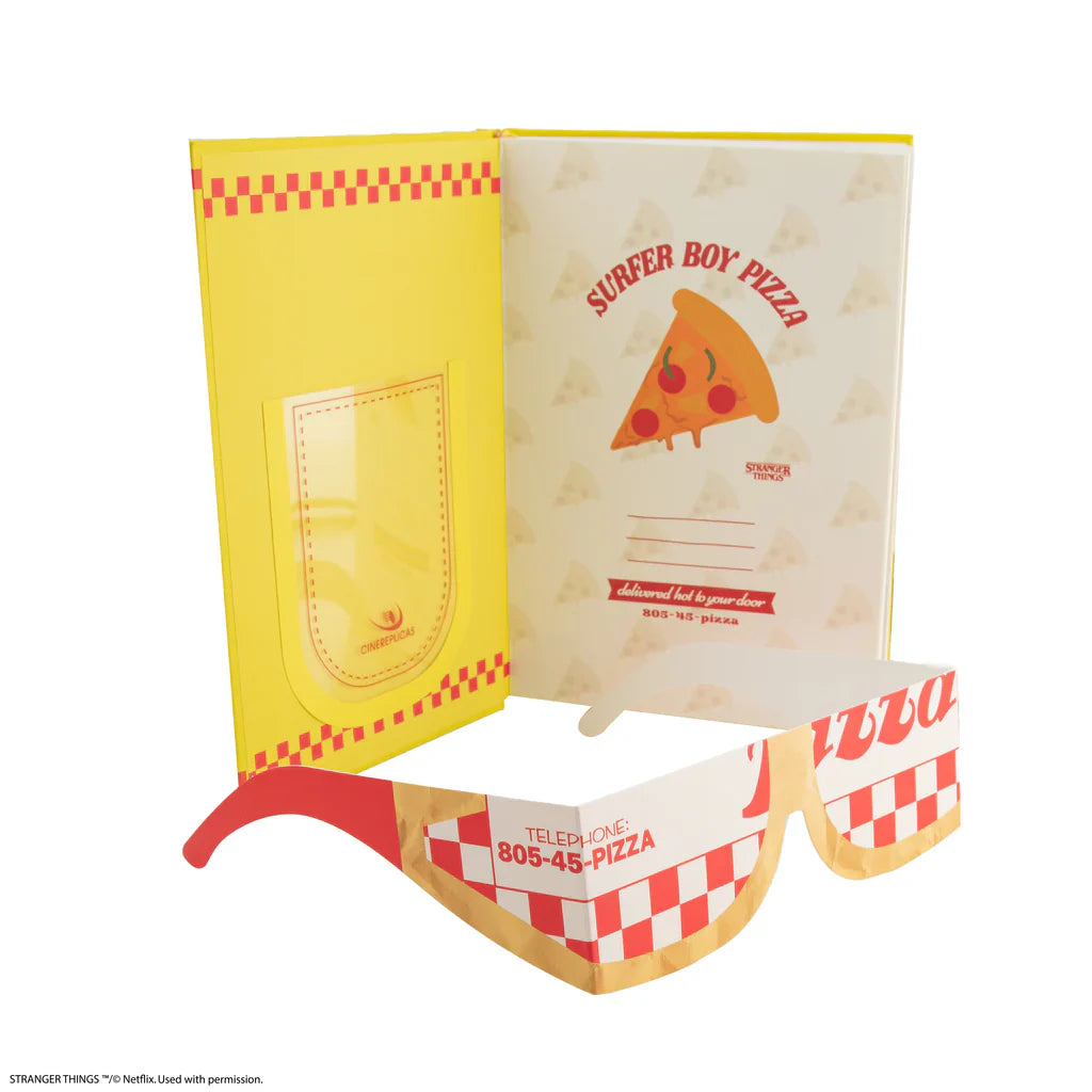 Stranger Things Hardcover Notebook Surfer Boy Pizza CR5184
