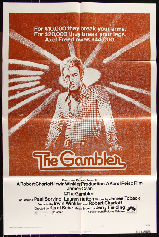The Gambler (1974) Original US One Sheet Movie Poster