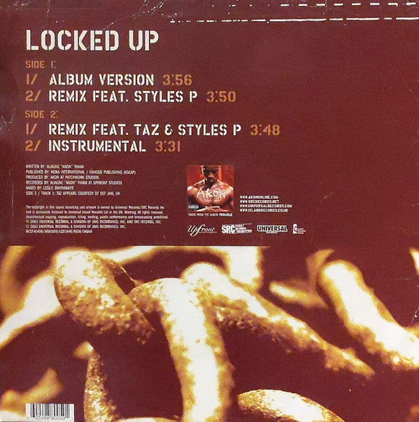 Akon – Locked Up – 2004 Hip Hop · 12" Vinyl · M / NM Sleeve