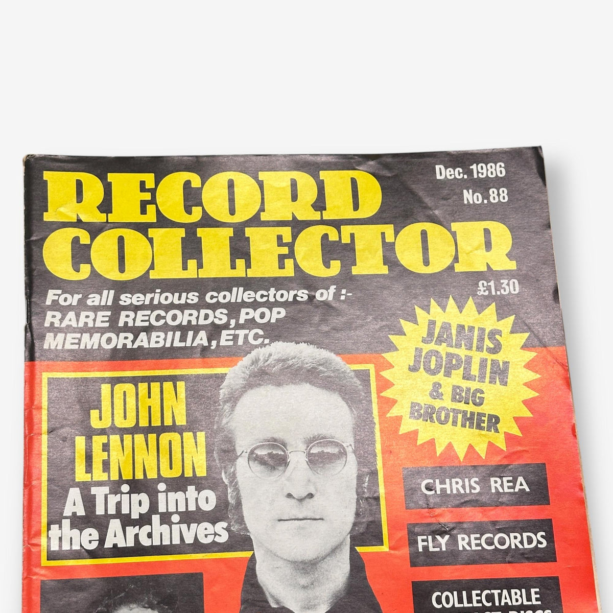1986 John Lennon - A Trip Into The Archives - Record Collector Magazine No. 88