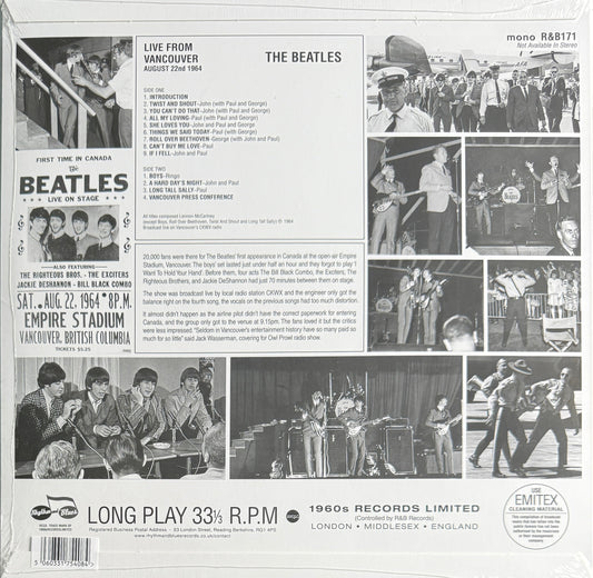 The Beatles – Live From Vancouver August 22nd 1964 – Rhythm & Blues Records – 2025 Vinyl