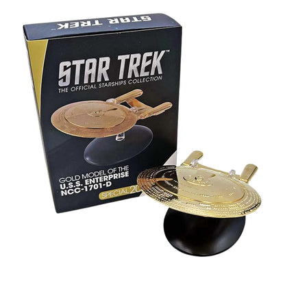 #20 Gold U.S.S. Enterprise NCC-1701-D Model Die Cast Ship SPECIAL ISSUE (Eaglemoss / Star Trek)