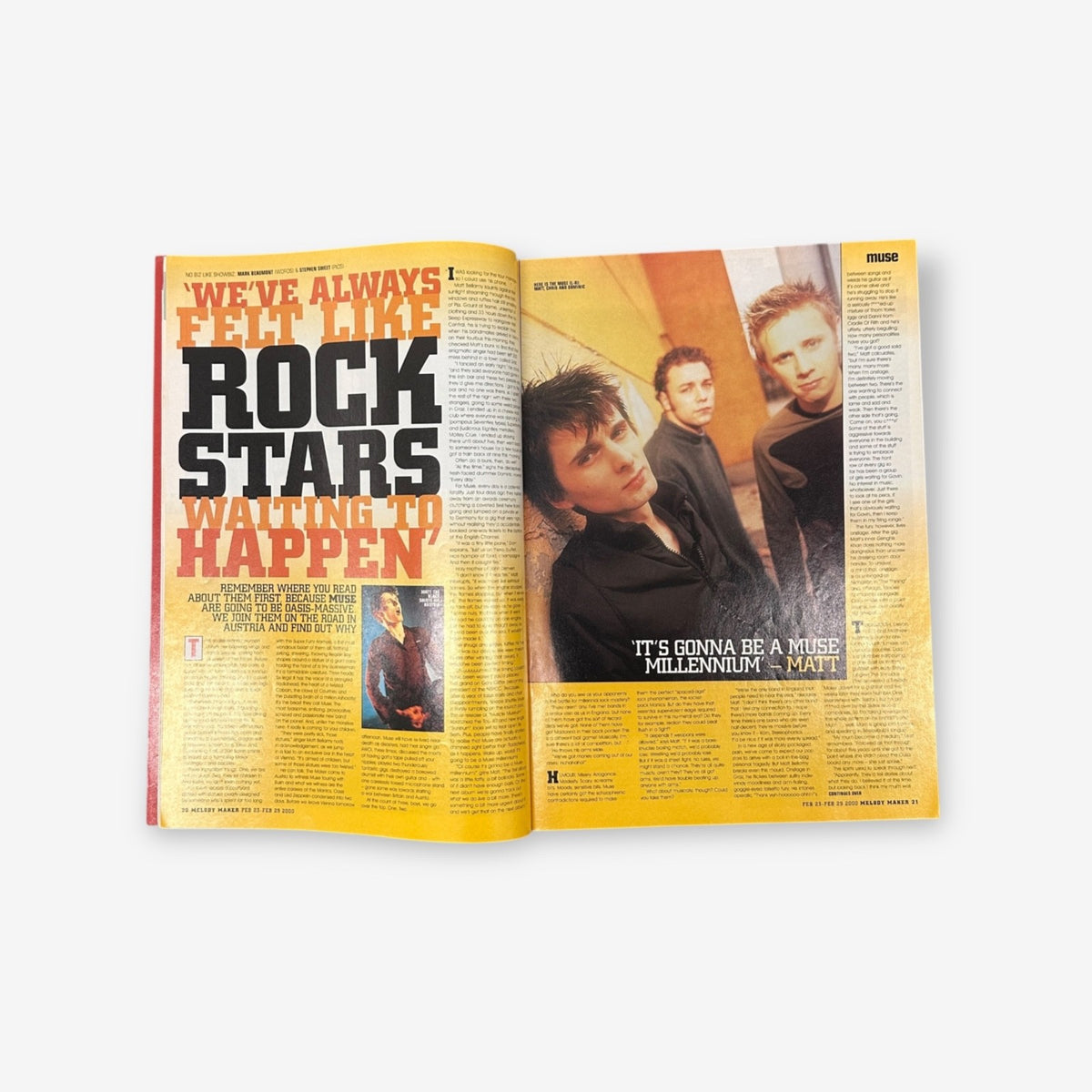 2000 Muse - On The Road With Britains Exciting New Stars - Melody Maker Magazine