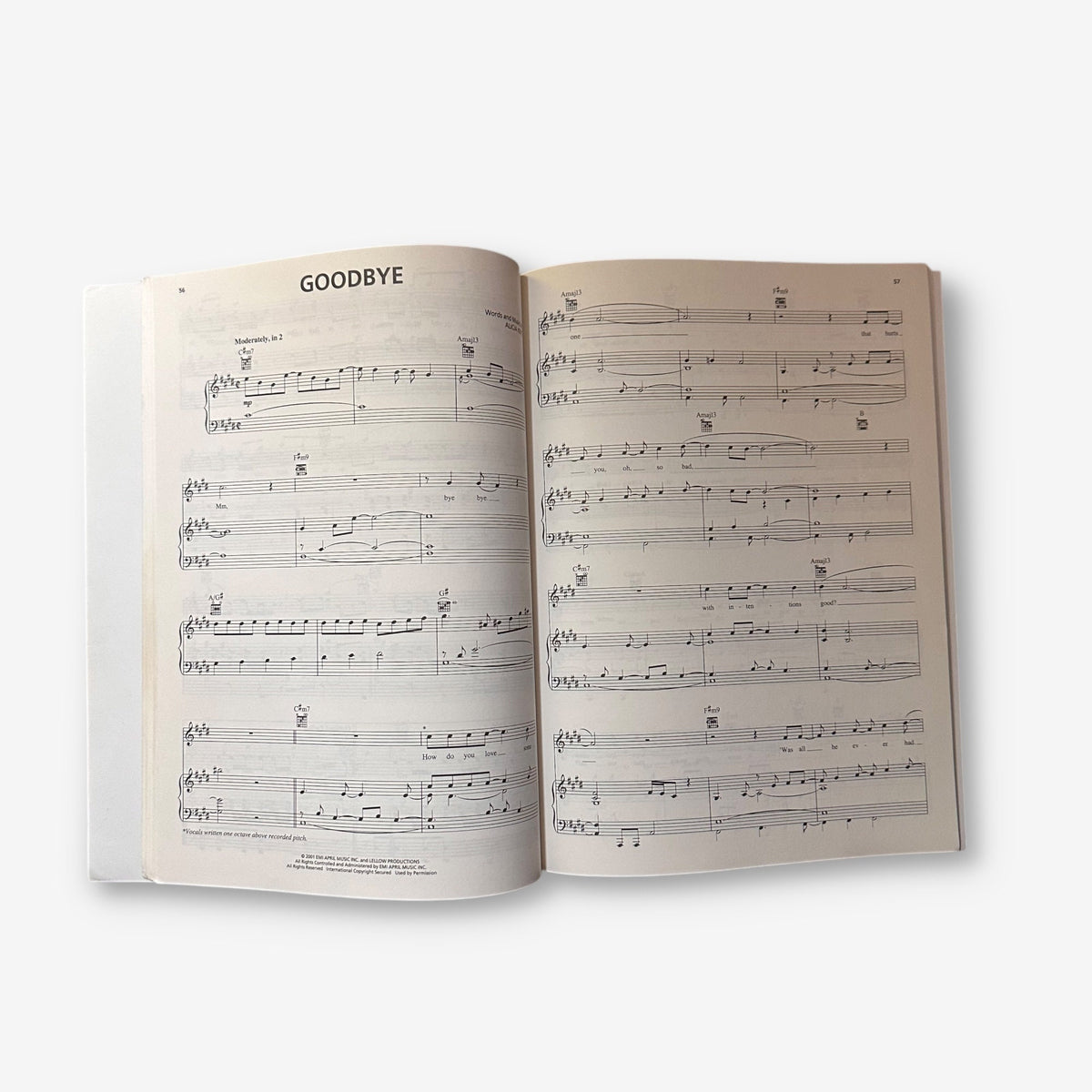 Alicia Keys - Songs In A Minor - 2001 Paperback Music Sheet Book