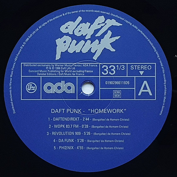 Daft Punk – Homework • 2×Vinyl LP, 2022 Pressing