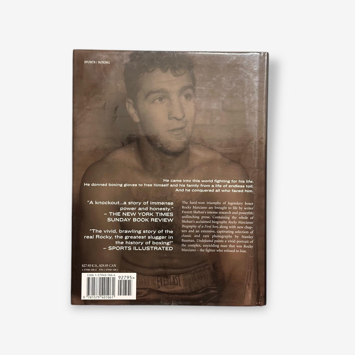 Undefeated - Rocky Marciano The Fighter Who Refused To Lost - 2005 Hardback Book (Everett M. Skehan
