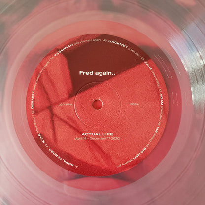 Fred again.. – Actual Life (April 14–December 17 2020) [Clear Vinyl LP, 2022 Reissue] UK Electronic / House