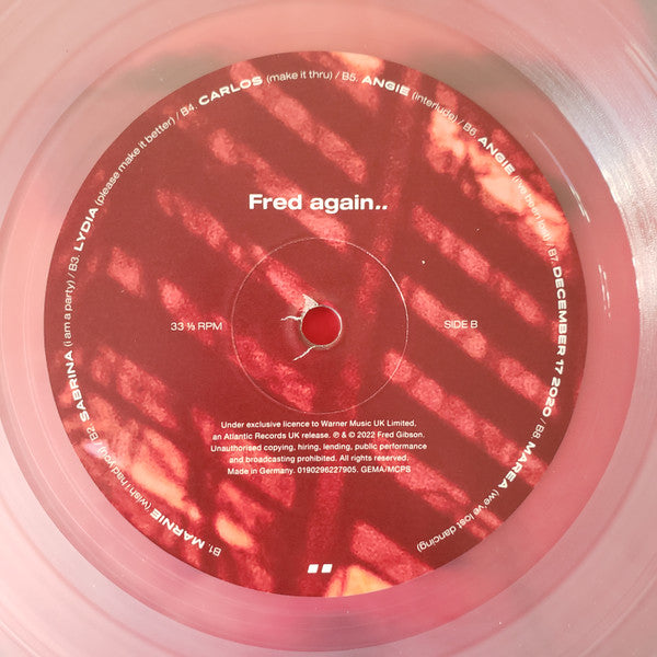 Fred again.. – Actual Life (April 14–December 17 2020) [Clear Vinyl LP, 2022 Reissue] UK Electronic / House