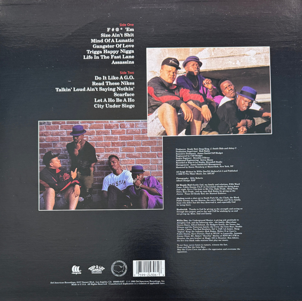 The Geto Boys – The Geto Boys – Def American / Rap-A-Lot Records – 1990