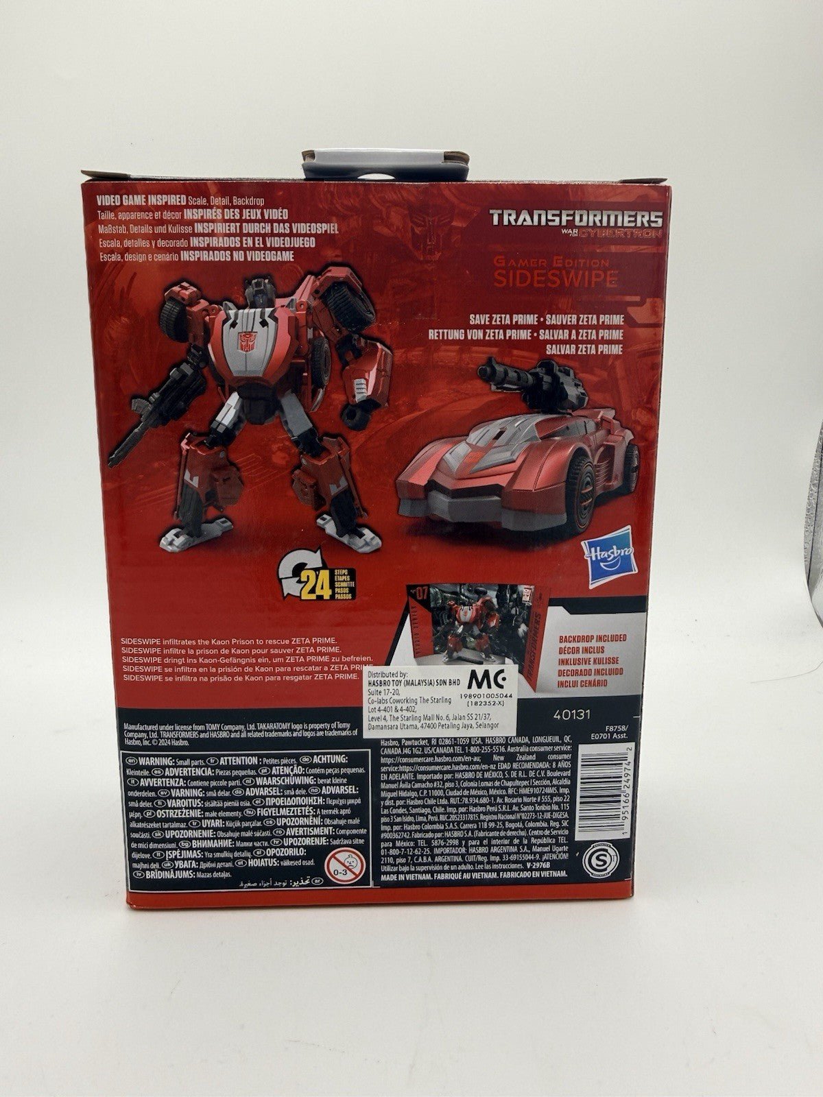 Hasbro Transformers Studio Series #07 Gamer Edition Sideswipe Action Figure