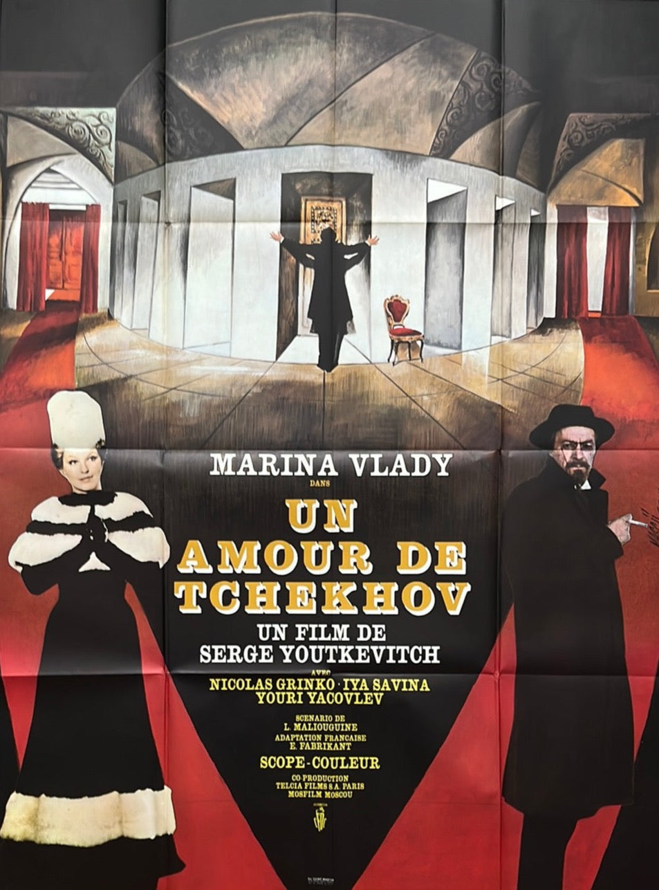Un Amour De Tchekhov (1972) Original French One Panel Cinema Poster