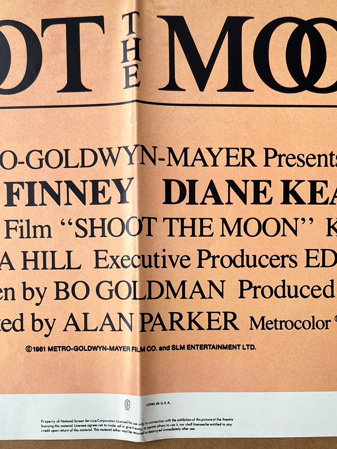 Shoot The Moon (1982) Original US One Sheet Cinema Poster