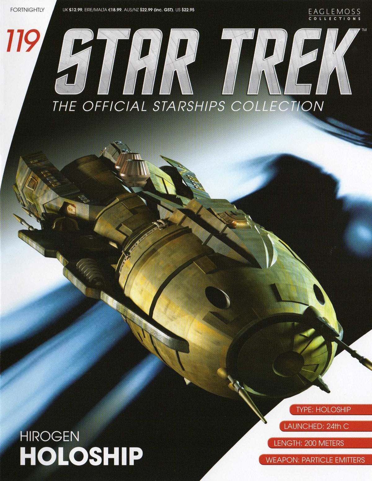 #119 Hirogen Holoship Model Die Cast Ship SSSUK119 (Eaglemoss / Star Trek)