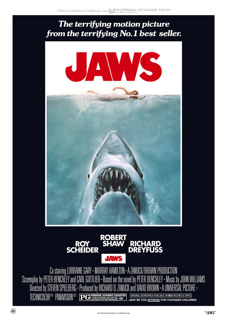 Officially Licensed - Jaws Movie Print