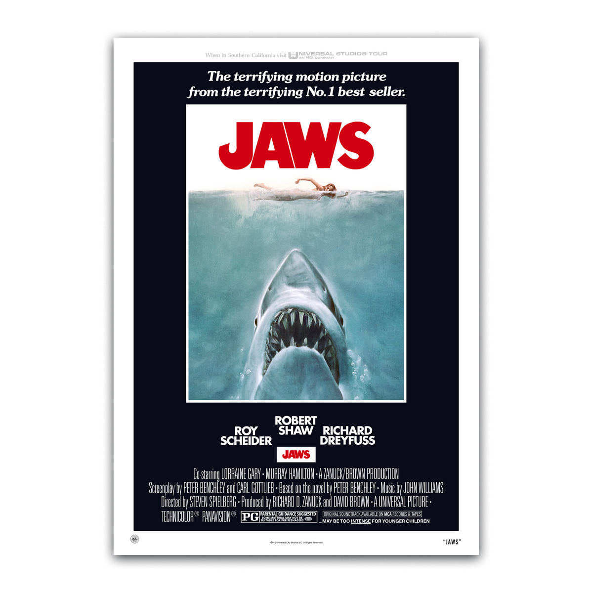 Officially Licensed - Jaws Movie Print
