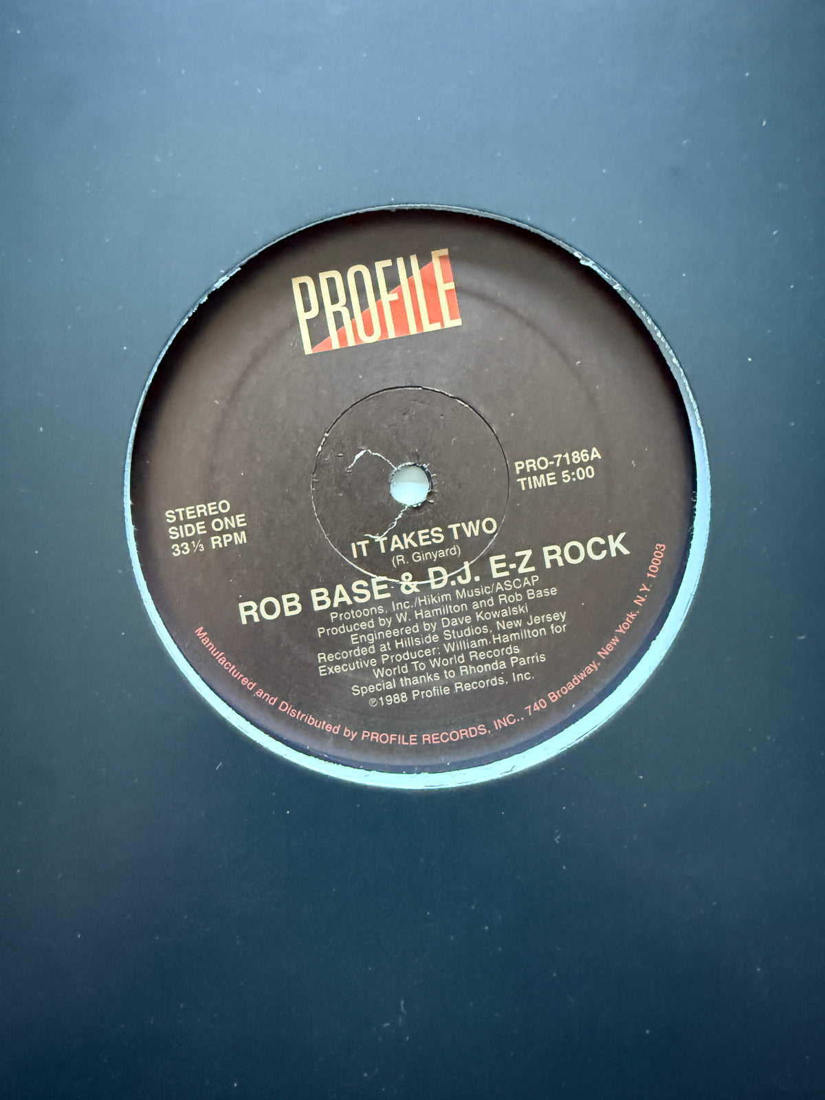 Rob Base & D.J. E-Z Rock – It Takes Two – Profile Records – 1988