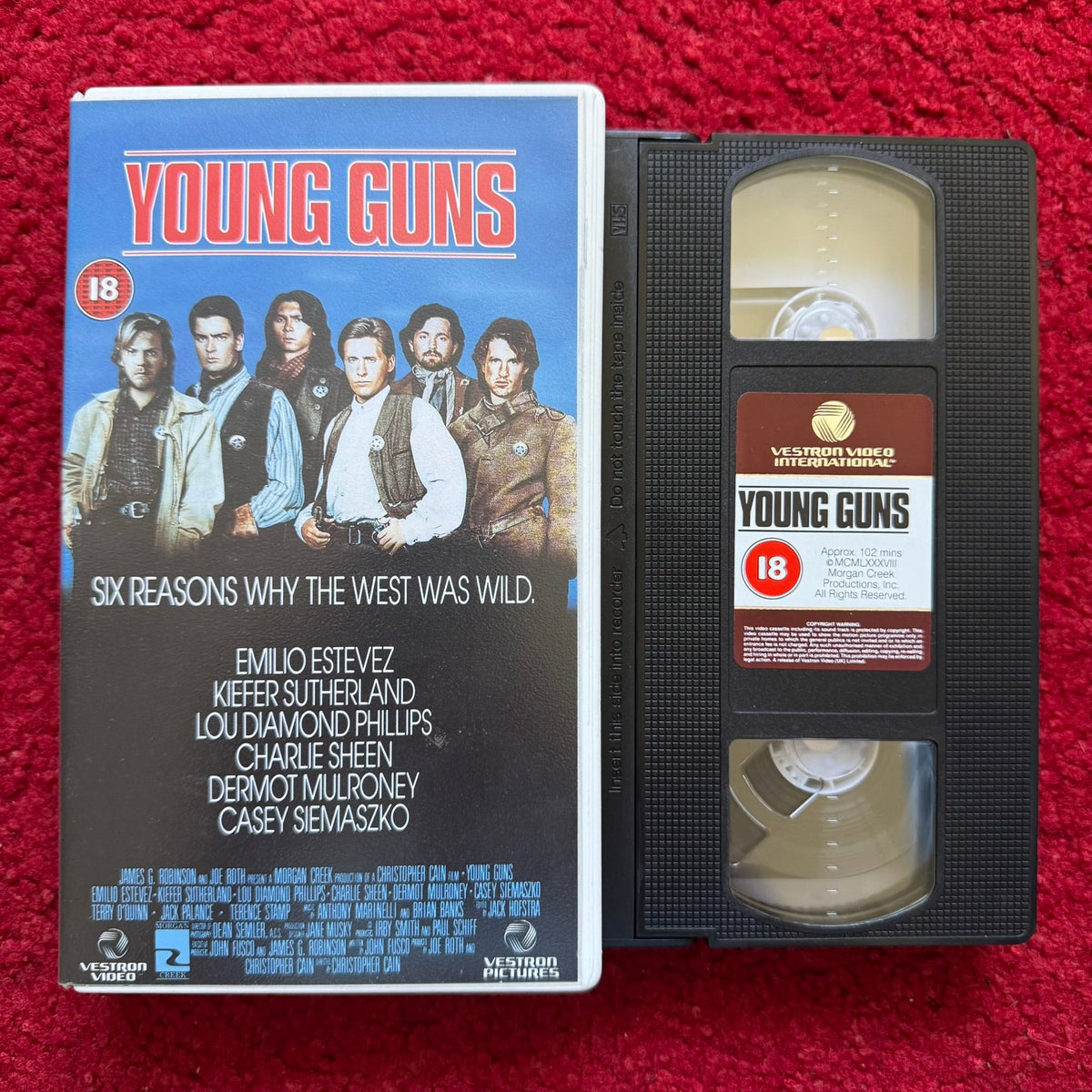 Young Guns VHS Video (1988) VA17198